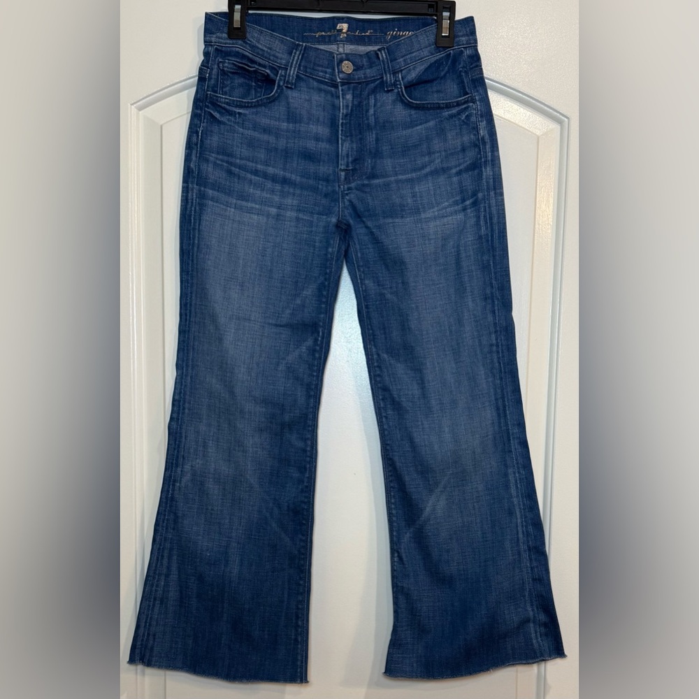 7 For All Mankind Ginger Blue Flare Y2K Jeans Made in USA